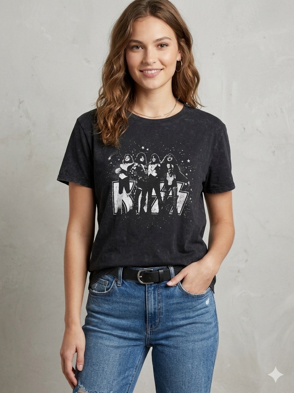 Maurices Black Graphic Tee KISS 💋